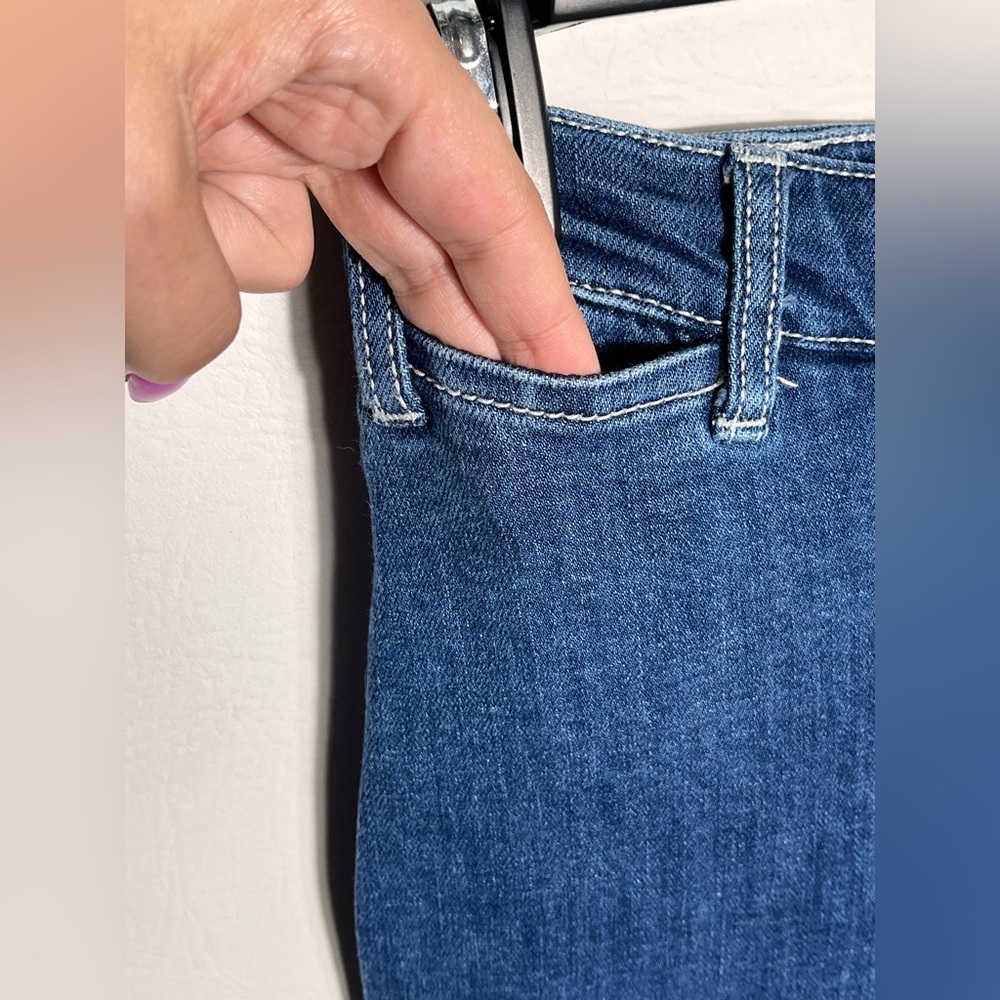 Pilcro Anthropologie Dark Cropped High Waist Wide Leg Jeans sz 27 - Picture 5 of 13